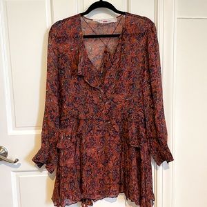 IRO Honess Ruffle Long Sleeve Dress